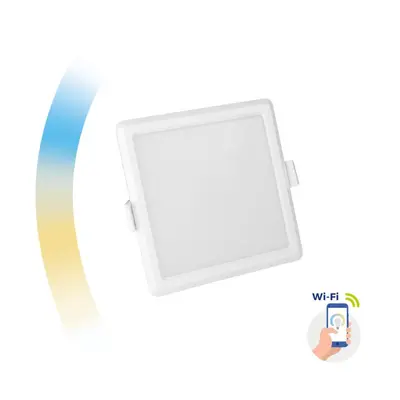 ALGINE 6W CCT+DIM WI-FI SPECTRUM SMART SQUARE, RECESSED