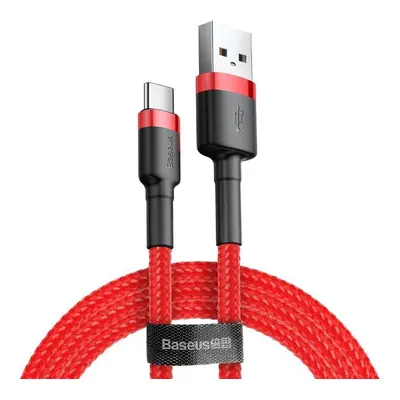 Kabel USB-C Baseus Cafule 3A 1m (červený)