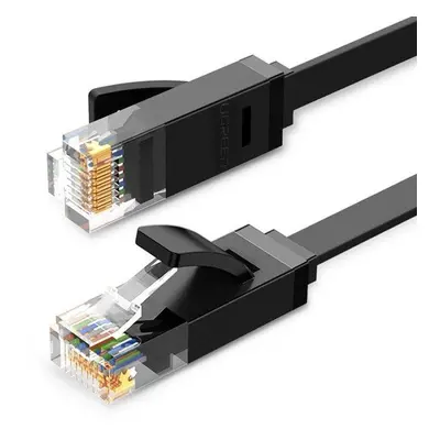 UGREEN Plochý kabel Ethernet RJ45, Cat.6, UTP, 1m (černý)