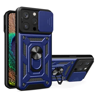 Hybrid Armor Camshield iPhone 14 Pro Max obrněné pouzdro s krytem fotoaparátu modré