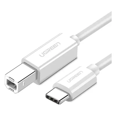 Ugreen US241 Kabel USB-C / USB-B 2.0 pro tiskárnu se skenerem 1,5 m - bílý