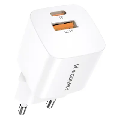 Síťová nabíječka Wozinsky CMWCW 20W USB-C / USB-A - bílá