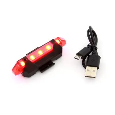 ZD41A LED Svítilna na kolo zadní, USB, 5xLED