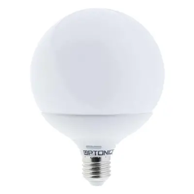 LED Plast Žárovka G125 E27 5 Let Záruka 15W Teplá bílá