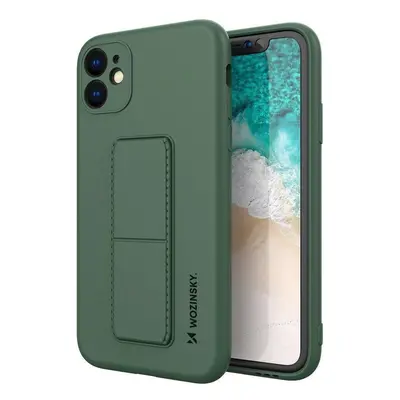 Wozinsky Kickstand Case silikonové pouzdro se stojánkem Samsung Galaxy A72 4G tmavě zelené