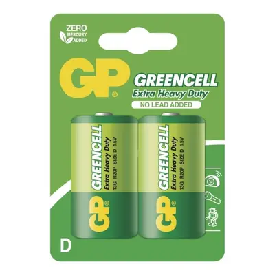 Zinková baterie GP Greencell D (R20)