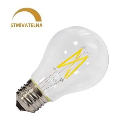 LED žárovka 4W 4xCOB Filament E27 470lm CCD TEPLÁ BÍLÁ, STMÍVATELNÁ