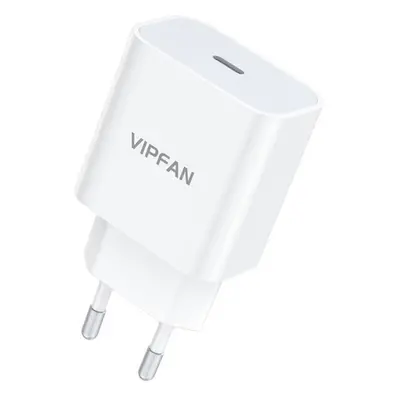 Síťová nabíječka Vipfan E04, USB-C, 20 W, QC 3.0 (bílá)