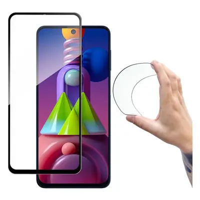 Wozinsky Full Cover Flexi Nano glass film tvrzené sklo s rámečkem Samsung Galaxy M51 černá