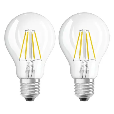 2Pak LED žárovka LED E27 A60 6,5W = 60W 806lm 2700K Teplá 300° Filament OSRAM STAR