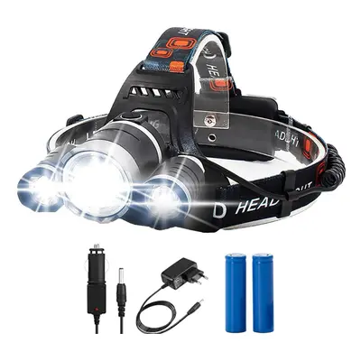 TM-134 | LED XML-T6 CREE + 2x čelovka CREE R5 | 2x 18650 3,7V, 2000lm, 4 režimy svícení