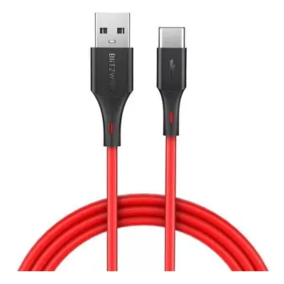 Kabel USB na USB-C BlitzWolf BW-TC15 3A 1,8 m (červený)