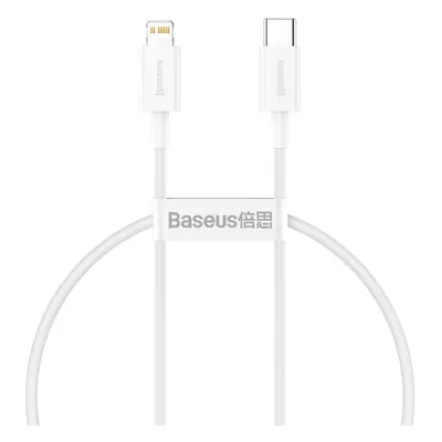 Kabel USB-C na Lightning Baseus Superior Series, 20W, PD, 0,25 m (bílý)