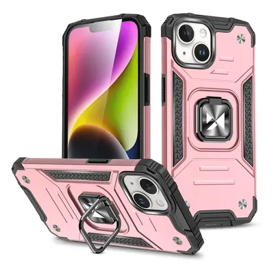 Pancéřové pouzdro s úchytem na prst pro iPhone 15 Plus Wozinsky Ring Armor - růžové zlato