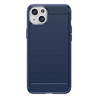 Flexibilní pouzdro s karbonovým vzorem pro iPhone 15 Plus Carbon Case - modré