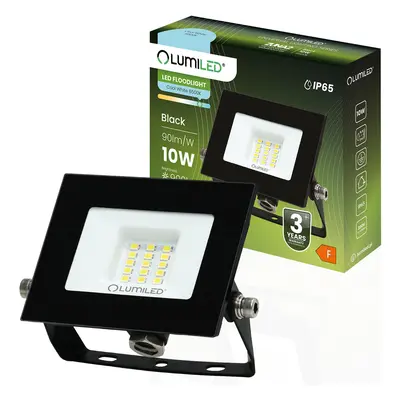 Reflektor LED ZUNA2 10W 900lm 6500K IP65 černá LUMILED