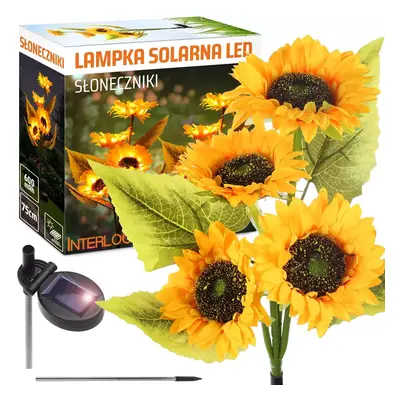 FLD-36-ŽLUTÁ | Zahradní solární lampa LED Sunflowers | 75 cm, 600 mAh