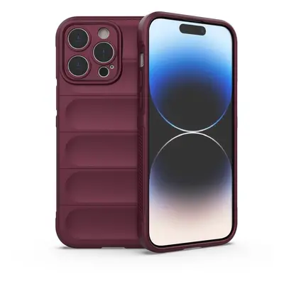 Pouzdro Magic Shield pro iPhone 14 Pro Max flexibilní pancéřované pouzdro vínové barvy