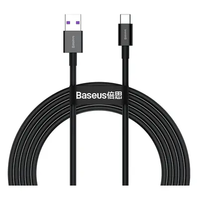 Baseus Superior USB - Kabel USB typu C 66 W (11 V / 6 A) Huawei SuperCharge SCP 2 m černý (CATYS