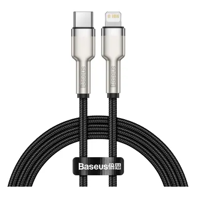 Kabel USB-C na Lightning Baseus Cafule, PD, 20W, 1m (černý)