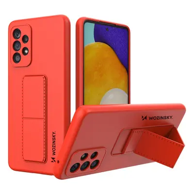 Wozinsky Kickstand Case silikonové pouzdro se stojánkem Samsung Galaxy A73 červené