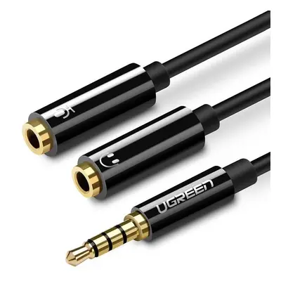 UGREEN AV141 Audio rozbočovač AUX kabel mini jack 3,5 mm (samec) na sluchátka + mikrofon (samice