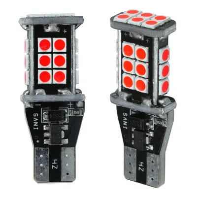 Auto LED žárovka T15 W16W 24 SMD 2835 CANBUS RED