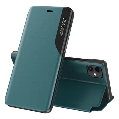 Elegantní flipové pouzdro Eco Leather View s funkcí stojánku pro iPhone 13 Pro Max zelené