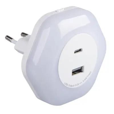 Kanlux 37397 BOLA LED 2xUSB WW W Svítidlo LED do zásuvky