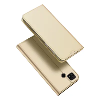 Dux Ducis Skin Pro pouzdro Xiaomi Poco C40 flip cover card wallet stand gold