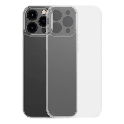 Baseus Frosted Glass Case pro iPhone 13 Pro Max pevné pouzdro s gelovým rámečkem transparentní (