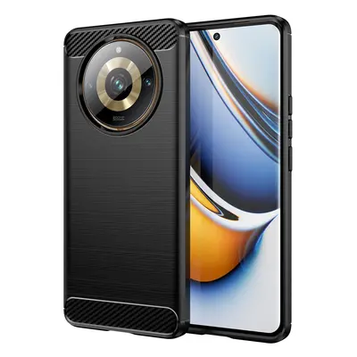 Flexibilní pouzdro s karbonovým vzorem pro Realme 11 Pro / 11 Pro+ Carbon Case - černé