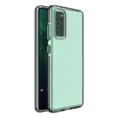 Gelové pouzdro Spring Case s barevným rámečkem pro Samsung Galaxy A12 / Galaxy M12 černé