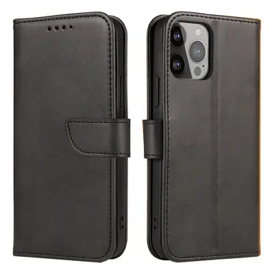 Elegantní pouzdro Magnet Case s flipovým krytem a funkcí stojánku pro iPhone 13 Pro Max černé