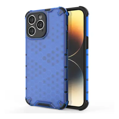 Pancéřové hybridní pouzdro Honeycomb pro iPhone 14 Pro Max modré