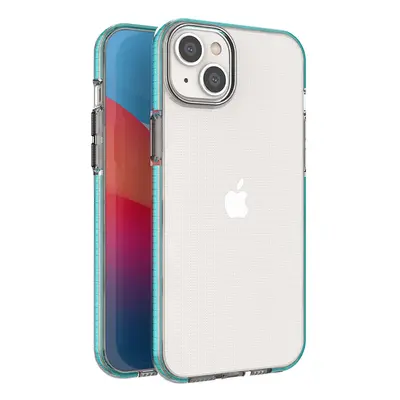 Spring Case Silikonové pouzdro s rámečkem pro iPhone 14 Plus světle modré