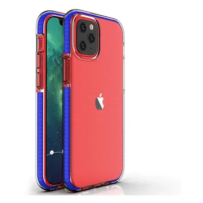 Gelové pouzdro Spring Case s barevným rámečkem pro iPhone 13 Pro Max tmavě modré