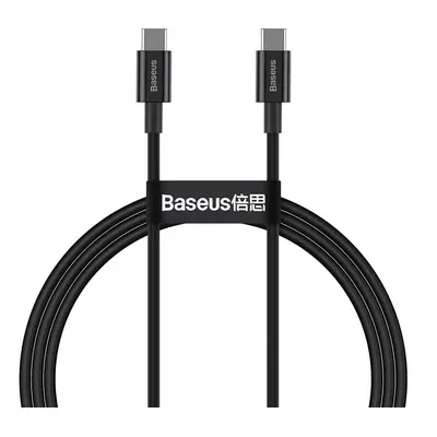 Kabel USB-C na USB-C Baseus Superior Series, 100 W, 1 m (černý)