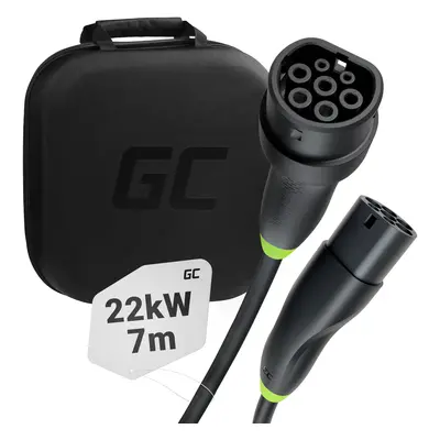 Green Cell Snap Typ 2 EV Charging kabel 22 kW 7 m pro Tesla Model 3 S X Y, VW ID.3, ID.4, Kia EV