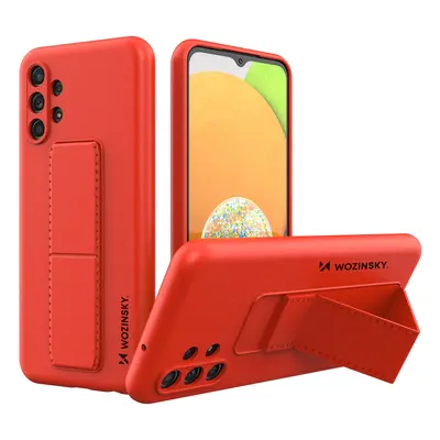 Wozinsky Kickstand Case silikonové pouzdro se stojánkem Samsung Galaxy A13 5G červené