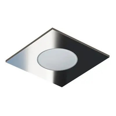 Pevný LED podhled SPOTLIGHT IP65 SQUARE bodovka, stříbrná - teplá