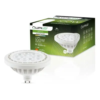 LED žárovka LED ES111 GU10 15W = 100W 1521lm 4000K Neutrální 38° LUMILED