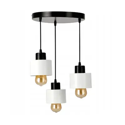 LED závěsná lampa LOFT - 3xE27 - CUBE WHITE