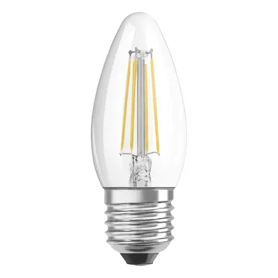 LED žárovka LED E27 B35 CL 4W = 40W 470lm 2700K Teplá 300° Filament OSRAM STAR