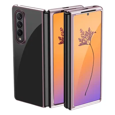 Pouzdro Samsung Galaxy Z Fold 4 s kovovým růžovým rámem