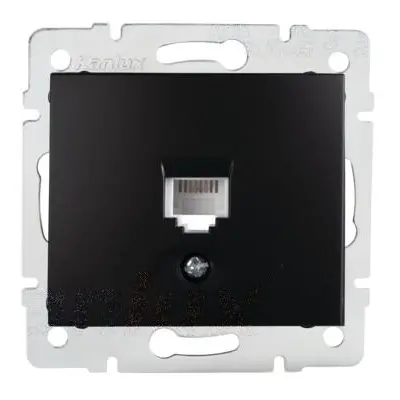 Kanlux 36621 DOMO Datová zásuvka (RJ45Cat 6 Jack) - černá matná