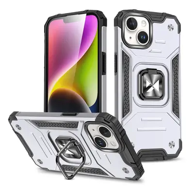 Pancéřové pouzdro s úchytem na prst pro iPhone 15 Plus Wozinsky Ring Armor - stříbrné