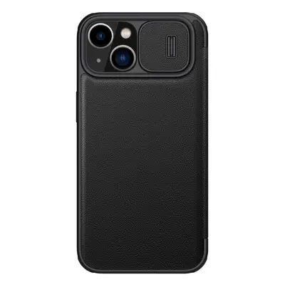 Nillkin Qin Leather Pro Case iPhone 14 Plus kryt fotoaparátu pouzdro flip kryt černá