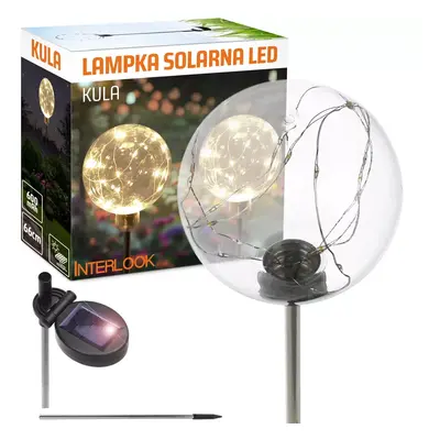 FLD-29-W | Solární zahradní lampa Sphere LED | 66 cm, 600 mAh