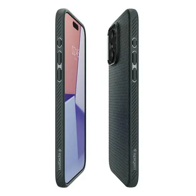 Pouzdro Spigen Liquid Air pro iPhone 15 Pro Max - tmavě zelené